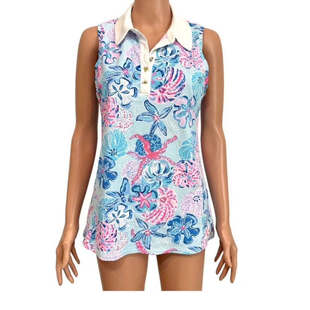 Lilly Pulitzer M UPF 50+ Luxletic Imara Polo top TB2 3653